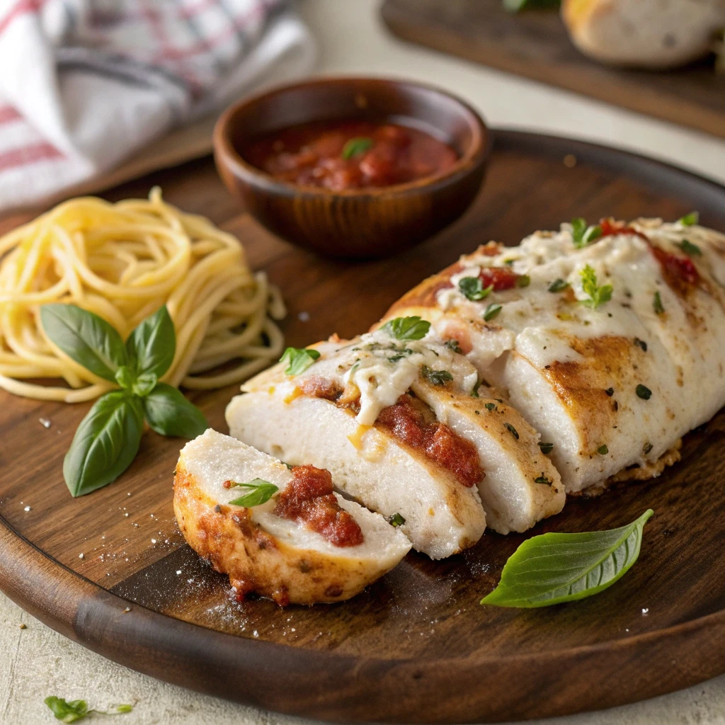 How to Make Sliced Chicken Braciolentini – An Authentic Italian Classic? 4 Sliced Chicken Braciolentini with tomato sauce and basil
