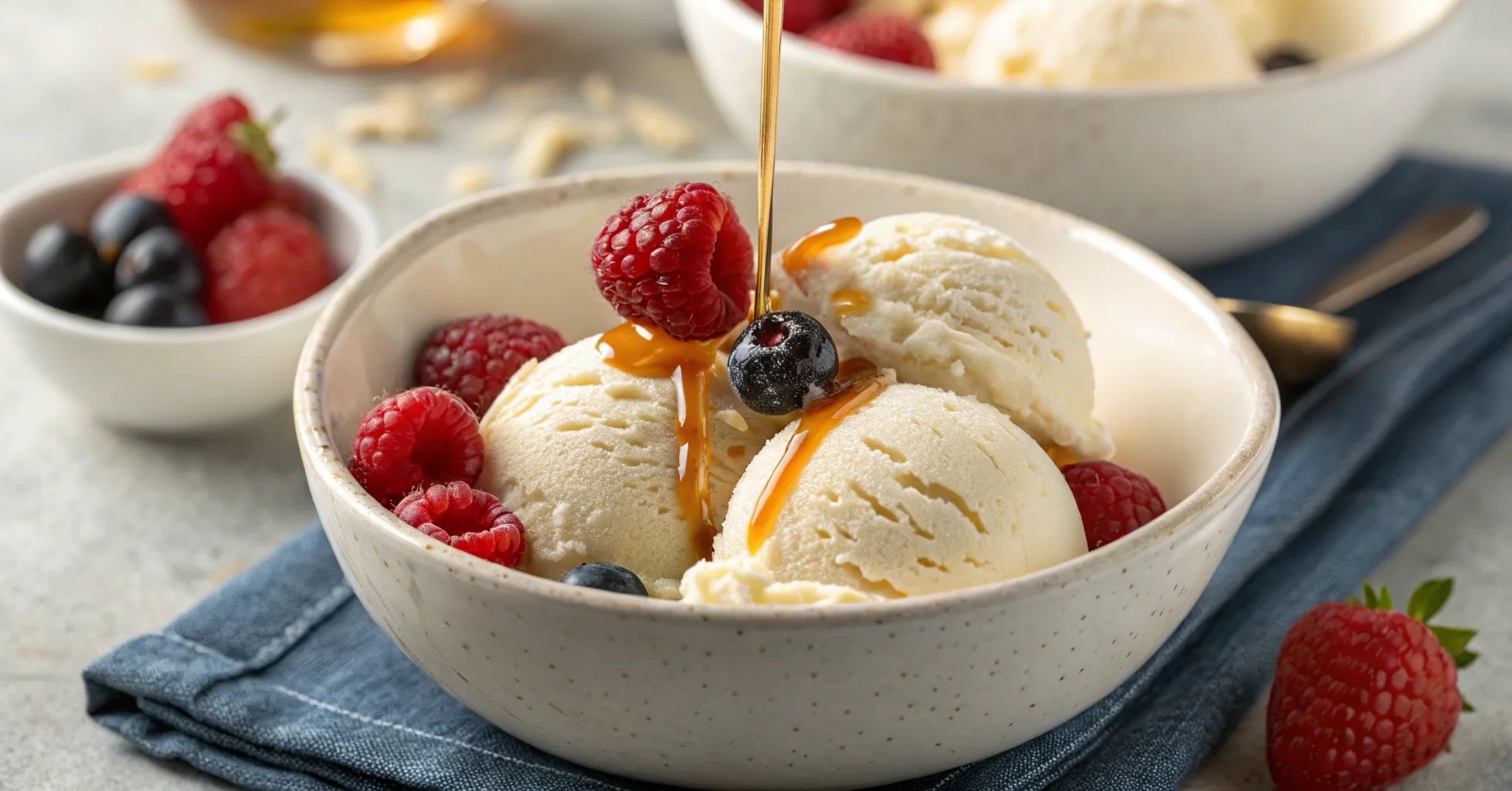 7 Amazing Gluten-Free Ice Cream Recipes 2 Gluten-free vanilla ice cream with fresh berries