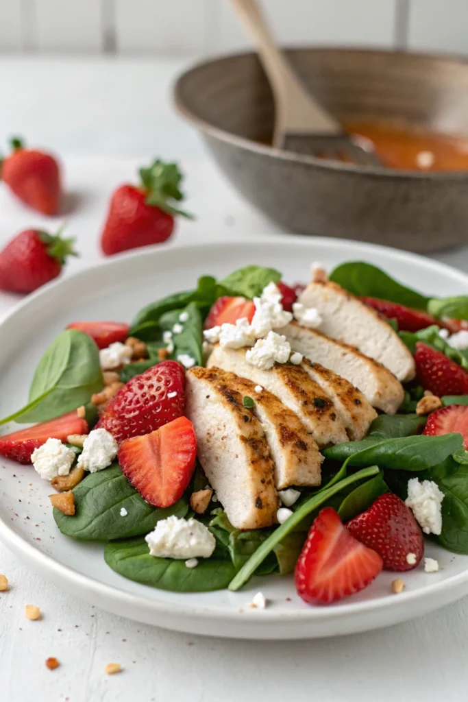 Strawberry Spinach Salad: The Ultimate Fresh and Flavorful Guide 4 Salad with grilled chicken